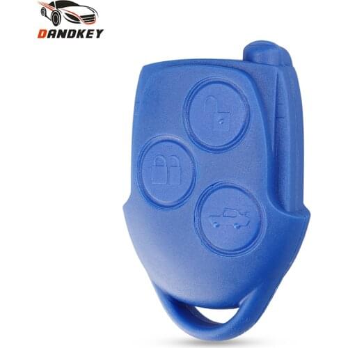 Dandkey Replacement 3 Buttons For Ford 2006-2014 Remote Car Style Cover Key Shell For Ford Transit Europe Model Blue Case