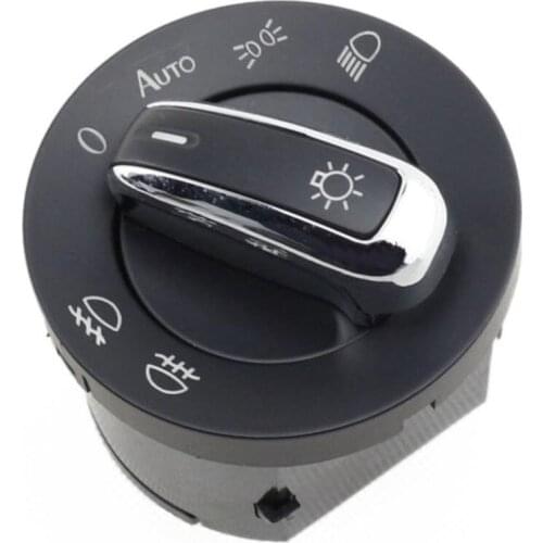 Car Styling Chrome Head Light Switch With Coming Home Automatic For Volkswagen For VW New Scirocco Golf Jetta MK5 Golf MK6