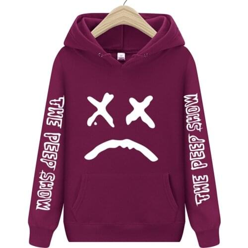 Autumn Winter Long sleeve Hoodie Letter lil.peep Printed Hoodies Sweatshirts Mens Fleece Fashion Hip Hop Hoody Mens Sweatshirt