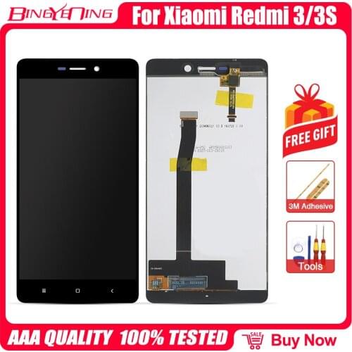 Xiaomi Redmi 3/3S LCD Display + Touch Screen + Frame Replacement Digitizer Assembly For Xiaomi Redmi 3S 3 S Mobile Phone