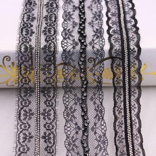 1Yards/Lot Pearl Beaded Lace Ribbon Trim African Lace Fabric Beaded Fringe Embroidered Lace Beaded Fringe Clothing Accessories