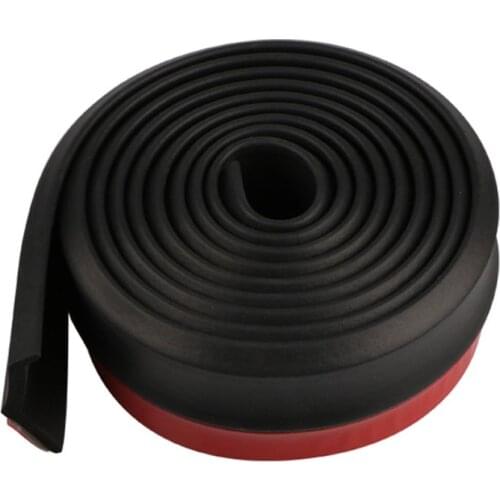 2.5m x 6.5cm Car Front Bumper Universal Protector Rubber Lip Splitter Body Spoiler Adhesive Strip