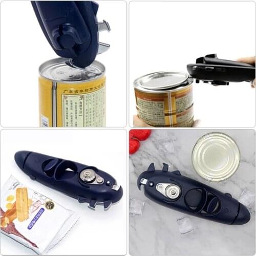 2021 New Blue Multifunction 8 In 1 Manual Can Opener Kitchen Tool Bottle Jar Portable Gadget Kitchen Household Tool Accessories