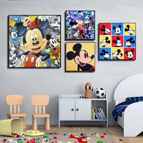 5D Diamond Painting Disney Tide Brand Cartoon Mickey Mouse Donald Duck Poster Anime Prints Room Decoration Wall Art Picture