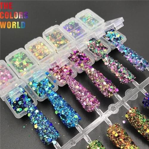 TCT-565 Shinning Chameleon Chunky Nail Glitter Decoration Arte de uñas con purpurina gruesa Crafts Manicure Festival Accessories