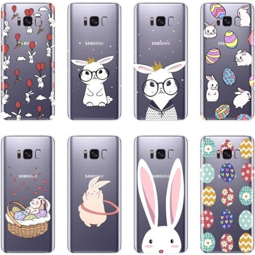 Phone Case For Samsung Galaxy S5 S6 S7 Edge S8 S9 Plus Easter Rabbit Silicone Soft Back Cover For Samsung Galaxy Note 9 8 5 4