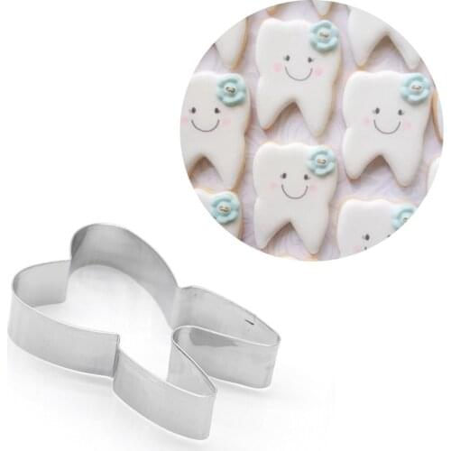 Lovely Teeth Shape Stainless Steel Cookie Cutter Cake Decorating Tool Fondant Mould Pastry Biscuit Baking Tools Cake Mold