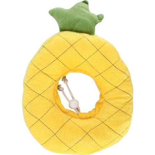Fruit Shape Cats Elizabethan Collar Adjustable Anti Grasping Anti Bite Anti Licking Cats Neck Neutered Pets Collar Cat Accessory
