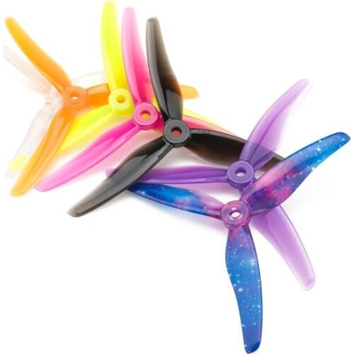 2Pairs Gemfan Hurricane 51433 5.1X4.33X3 3-Blade PC Propeller for RC FPV Racing Freestyle 5inch 5.1inch 4S 6S Drones 2207 2306