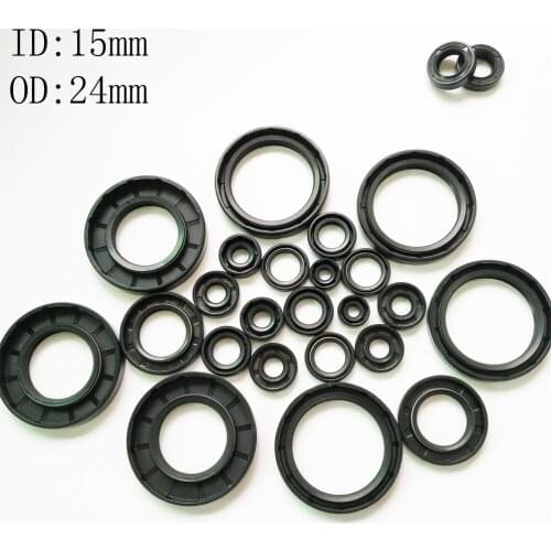 1PCS 15X24X5 15X24X6 15X24X7MMNBR Shaft Skeleton Oil Seal TC Nitrile Rubber Ring Gasket