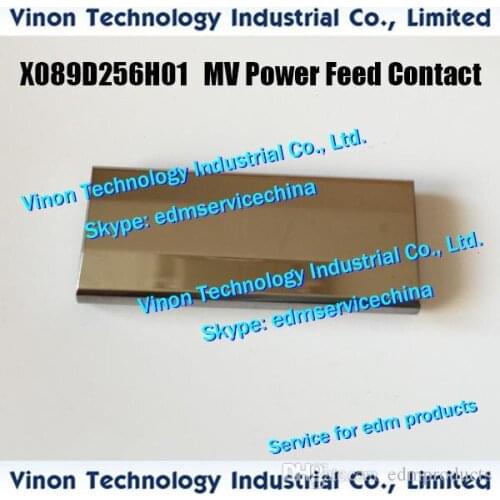 2pc) X089D256H01 edm MV Power Feed Contact M012 41x18x5.2mm for Mitsubishi MV1200,MV2400 machine DEG2300,DEU4200,DEG23A,DBC5100