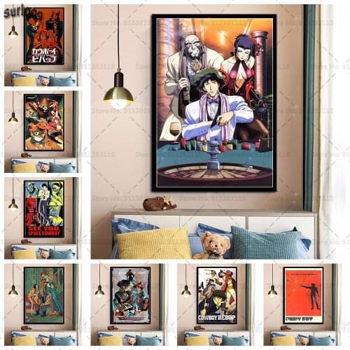 Cowboy Bebop Hot Anime Poster Prints Wall Art Canvas Painting Posters Picture for Living Room Home Decoration