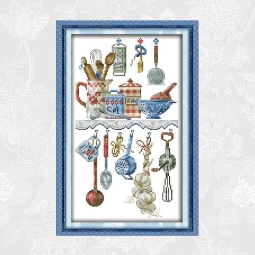 Kitchenware Embroidery Patterns Aida Cross Stitch kits Sale, Crafts Needlework Set, Home Decoration Send Gift Accessory Tools