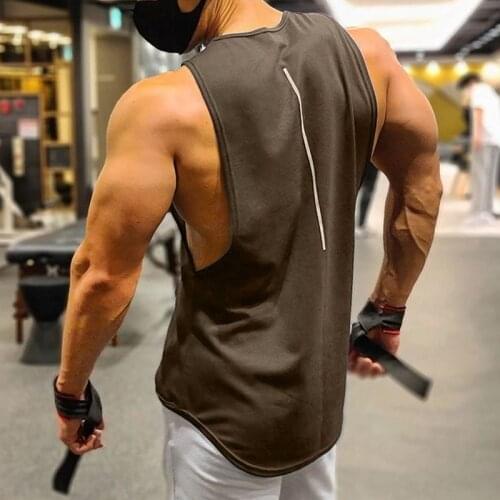 Running Tank Top Sleeveless Vest Fitness Workout Sportswear Tops Male Basketball Clothes Bodybuilding Stringer Training Singlet