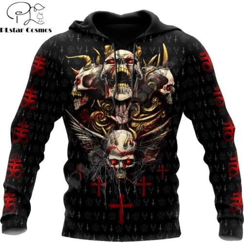 Red Eyes Skull Pattern 3D Printed Mens autumn Hoodie Harajuku Unisex Casual Pullover Streetwear Jacket Tracksuits DK219