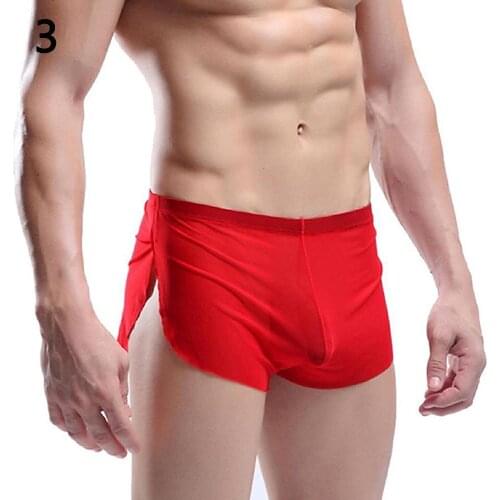 Men Boxers Fashion Sexy Smooth Comfortable Elastic Comfortable Transparent Sexy Sports Shorts Men Boxer Briefs Underwear