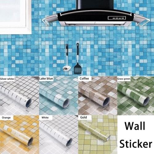Simple Anti-Oil Wall Stickers High Temperature Paste Kitchen Self-Adhesive Aluminum Foil Waterproof Bathroom Tile Wall Stickers