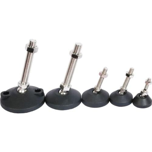 304 Stainless Steel Furniture Support Leg Non-Skid Pad Universal M6/M8/M10/M12/M16 Adjustable Furniture Feet Pad Protector Wheel