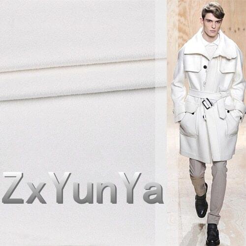 2017 new 148cm wide 95% cashmere wool fabric quality white short cashmere fabric autumn and winter wool coat fabric