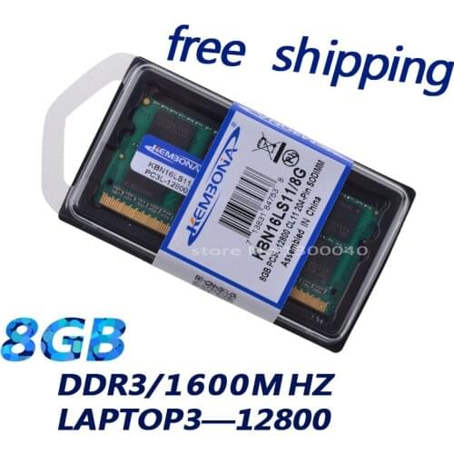KEMBONA KBA16LS11/8 1600Mzh DDR3 8GB DDR3L 1.35 V PC3-12800L 1.35V Memory Ram Memoria for Laptop Computer Free Shipping