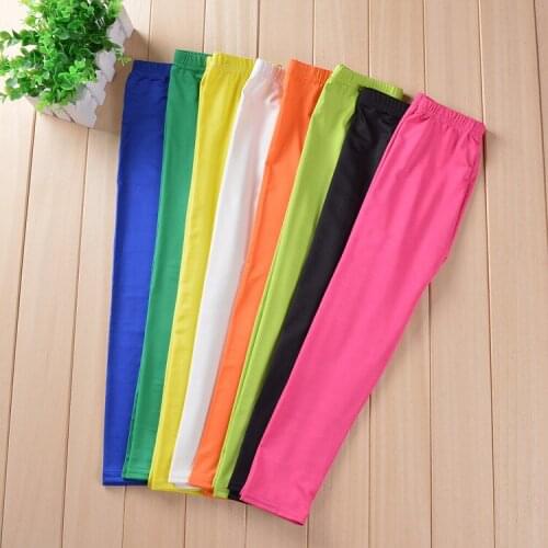 2019 Autumn Girls Leggings Candy-Colored Children Pants Children Trousers Girls Leggings Children Clothing