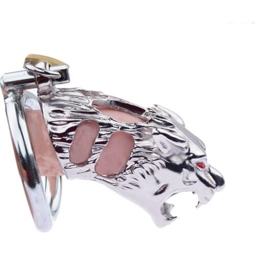 New Chastity Lock Tiger Head Hollow Chastity Lock Mens Chastity Lock Belt