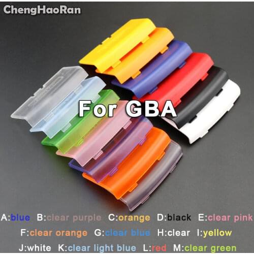 ChengHaoRan White Black Red Clear Battery Cover Lid Door Replacement For GBA Back Door Case For Nintend Gameboy Advance