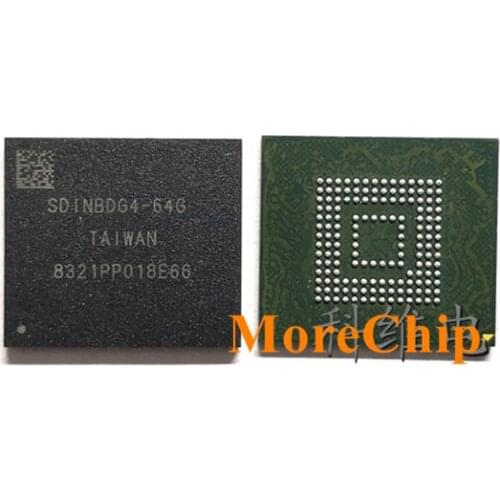 SDINBDG4-64G eMMC BGA153 64GB Phone Nand Flash Memory IC Storage Chip Soldered Ball Pins 2pcs/lot