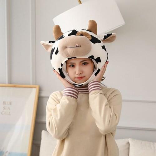 Dairy Cow Hat Animal Body Spotted Dairy Cow Animal Gorras Fashion Outdoor Warm Cap gorro invierno hombre