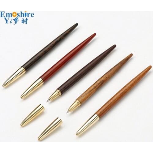 Mahogany Ballpoint Pen High Quality Business Gifts Wooden Gel Pen Office Creative Wooden Ball Pen Customization Stationery P400