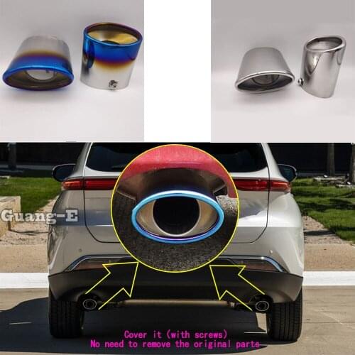 Car Body Styling Sticks Muffler Back End Pipe Dedicate Exhaust Tip Tail Outlet Vent For Toyota HARRIER/VENZA 2019 2020 2021 2022