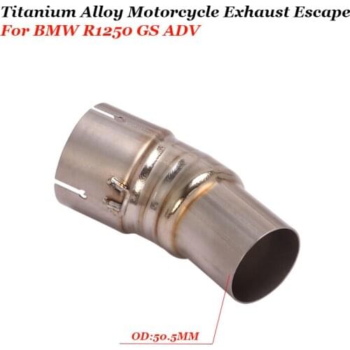 For BMW R1250R/RS/RT/GS R1250GS ADV 2019 2020 Exhaust Pipe Motorcycle Mid Link Tube 51mm Dual-outlet Muffler Escape Pipe