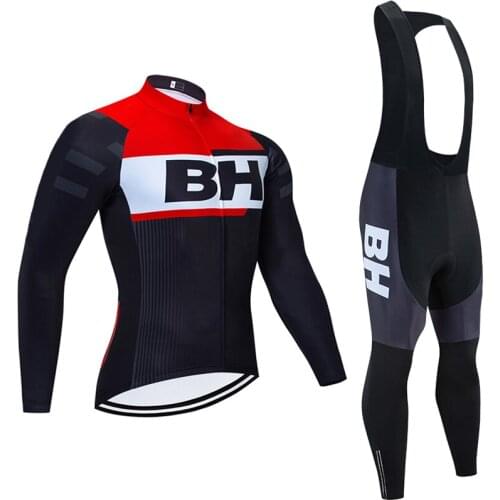 Winter 2022 BLACK BH cycling jersey 20D Pad bike pants suit Ropa Ciclismo Thermal fleece bicycling wear Maillot Pant clothing