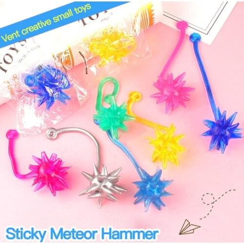 1Pcs Elastic Stretchable Sticky Hand Ball Hammer-Shaped Sticky Chic Nostalgic Anti-stress Fun Sticky Handball Childrens Toy
