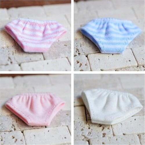 1PCS Stripe & Solid Color 1/6 Dolls Briefs Panties for Blyth, Barbies, Azone, Licca Doll Clothes Accessories