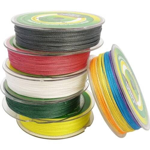 Fishing line 100m More Colors 4 Strands Braid line 100% PE Braided lines 8LB-80LB Multifilamentous Fishing Braieded Wire