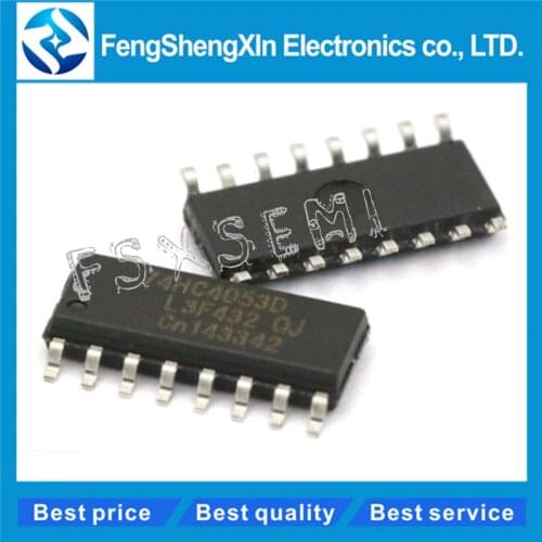 100pcs/lot 74HC4053 74HC4053D SN74HC4053DR HC4053 SOP-16 2-Channel Analog Multiplexer IC