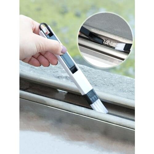 2 In 1 Multifunctional Computer Window Crevice Cleaning Brush Window Groove Keyboard Nook Mini Broom House Cleaning Gadgets Tool