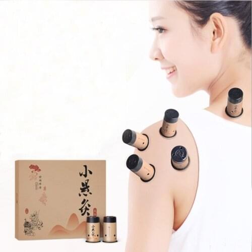 30pcs/box Moxa Acupuncture Mini Self-adhesive Moxa Bruner Moxibustion Therapy Stick-on Moxa Roll Set New upgrade