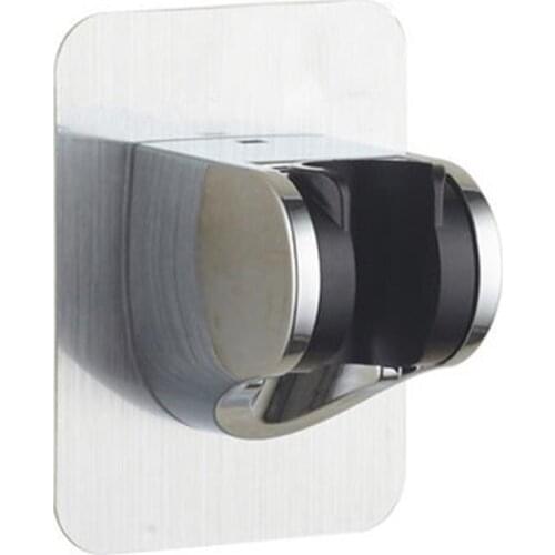 7 Gear Adjustable plastic+plating Holder Self-adhesive Handheld Suction Up Holder Wall Mounted Bathroom Shower Holder Bracket
