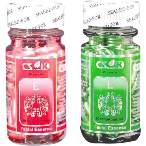 90Pcs Vitamin E Capsules Face Serum Spot Acne Removing Moisturizing Nutrition Whitening Freckle Capsule Face Cream Skin Care