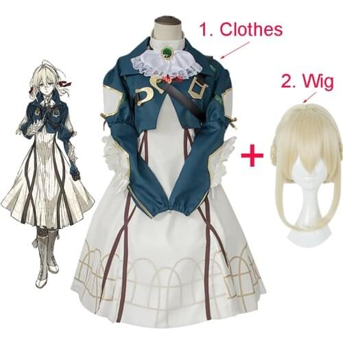 Anime Violet Evergarden Cosplay Costume High Quality Princess Maid Dress Halloween Carnival Prom Skirt For Woman