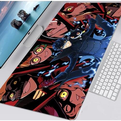 Persona 5 Large Mouse Mat 90x30 Gaming Accessories Xxl Non-slip Rubber Mousepad Gamer Keyboards Computer XXL Mousepad Deskmats