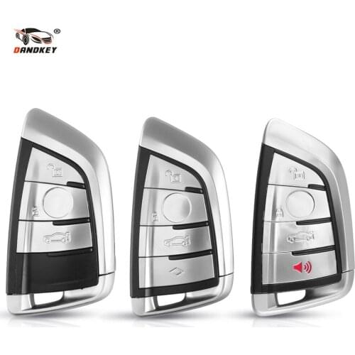 Dandkey 4 Buttons For BMW 1 2 7 Series X1 X5 X6 X5M X6M F Class 4 Buttons Fob Smart Card Key Shell Insert Blade Fob Case Cover