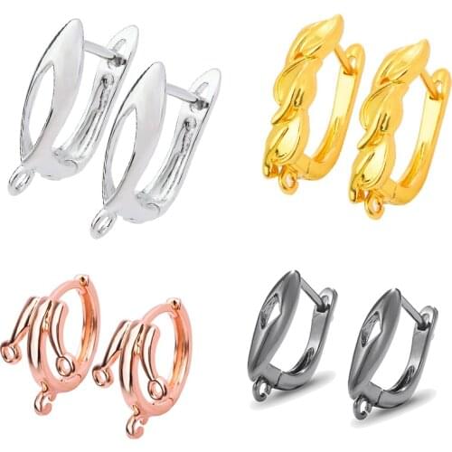 DIY Earrings Hook Wholesale Fashion Earrings 2020 Trend Hollow Design Fasteners High Quality Handmade Jewelry Making Supplies