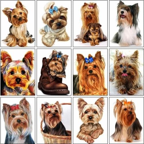Evershine 5D DIY Diamond Embroidery Dog Cross Stitch Kit Diamond Painting Animal Mosaic Rhinestone Pictures Home Decoration