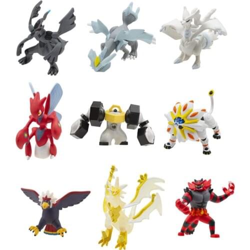 Takara Tomy Genuine Pokemon MC Solgaleo Scizor Anime Game Figures PVC Action Figure Collections Model Kids Dolls Toys Boys Gifts