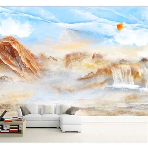 Xuesu Natural jazz white marble background mural custom wallpaper 8D waterproof wall cloth