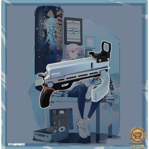 Hot Game Arknights Blue Poison Shoal Rhythm Gun Weapon Halloween Carnival Cosplay Party Props Accessories Game Fans Gift