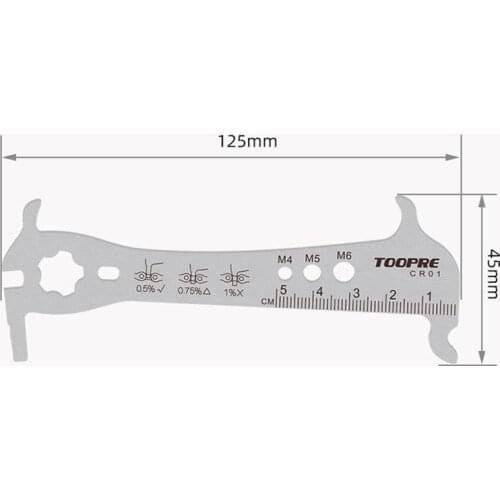 Bike Chain Checker MTB Bike Chain Wear Loss Indicator Checker W/Chain Hook/ French mouth nut / Valve/Extension rod disassembly